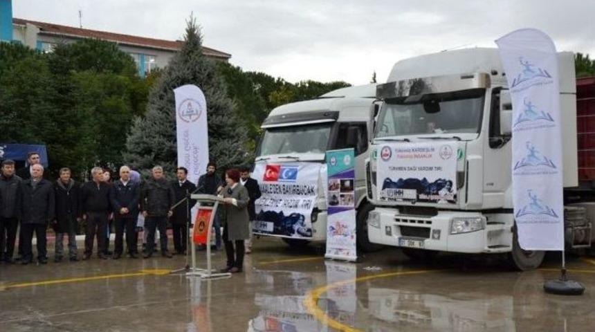 Biga&rsquo;dan Bayırbucak T&uuml;rkmenlerine Yardım