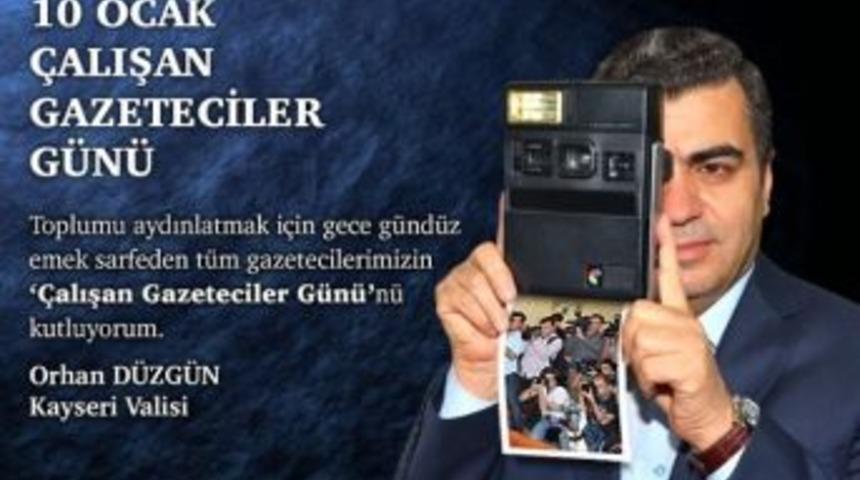 Vali D&uuml;zg&uuml;n&rsquo;den 10 Ocak &Ccedil;alışan Gazeteciler G&uuml;n&uuml; Kutlama Mesajı