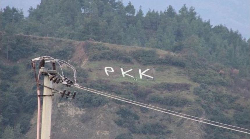 Salihli&rsquo;de Pkk Yandaşlarından &Ccedil;irkin Tahrik