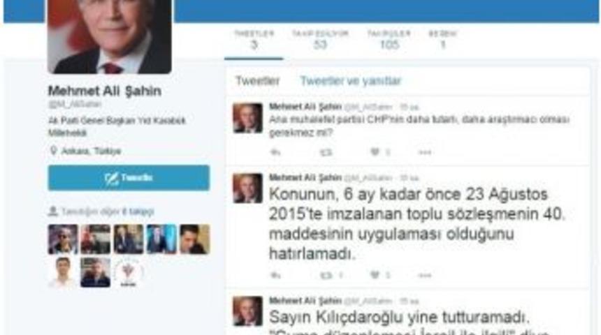 Mehmet Ali Şahin İlk Twitter Hesabında Ana Muhalefete Y&uuml;klendi