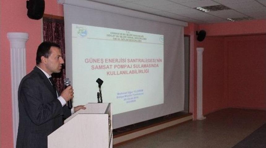 Samsat&rsquo;ta İl&ccedil;esinde Sulu Tarım Toplantısı Yapıldı