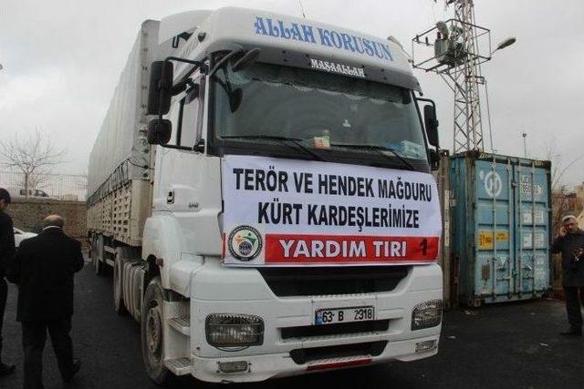 Şanlıurfa’da Toplanan Yardımlar Terör Mağdurlarına Gönderildi