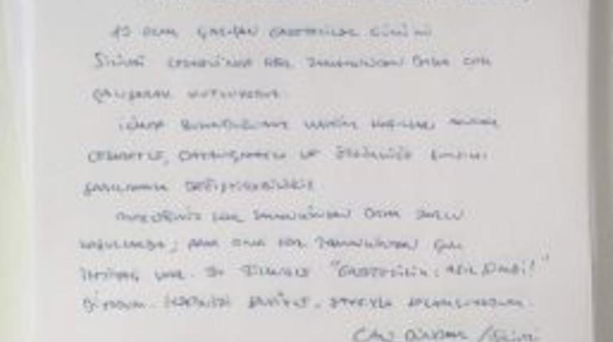 Can D&uuml;ndar&rsquo;dan Gazetecilere Mektup