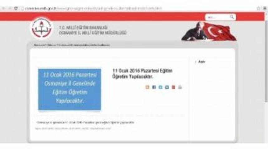 Osmaniye&rsquo;de Grip Salgını Tatili İptal Edildi