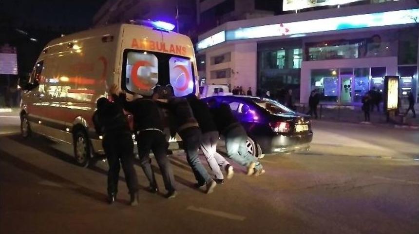 112&rsquo;nin İmdadına Vatandaşlar Yetişti