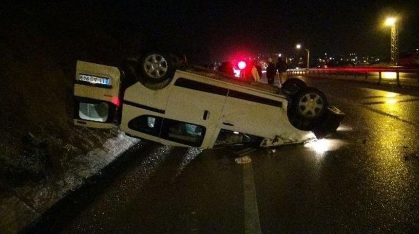 Takla Atan Ara&ccedil;tan Hafif Sıyrıklarla Kurtuldu