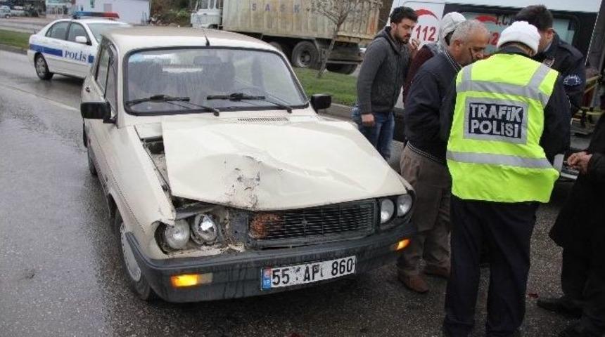 Samsun&rsquo;da Trafik Kazası: 1 Yaralı