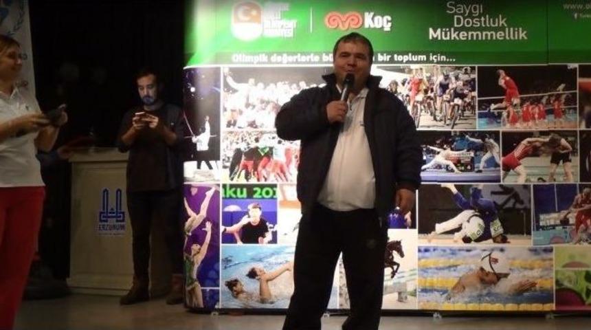 Rekortmen Halterci Naim S&uuml;leymanoğlu&rsquo;na Erzurum&rsquo;da Yoğun İlgi