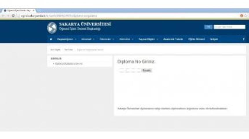 Sa&uuml; Diploma Doğrulama Sistemi Sahteciliğin &Ouml;n&uuml;ne Ge&ccedil;ti