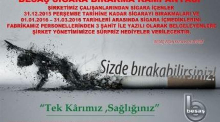 Besaş&rsquo;tan &Ouml;d&uuml;ll&uuml; Sigara Bırakma Kampanyası