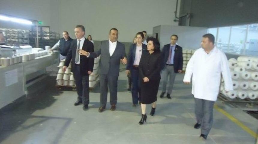 Vali Civelek&rsquo;ten İplik Fabrikasına Ziyaret