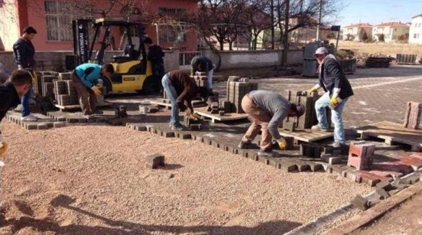 Avanos&rsquo;ta Kilitli Parke Yol Yapımı Devam Ediyor