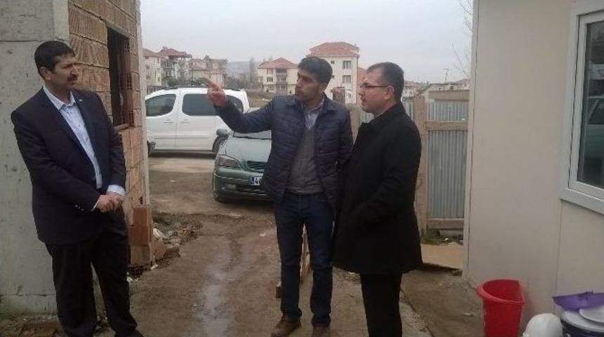 Adıyaman Sağlık M&uuml;d&uuml;r&uuml; Taş, Hastane İnşaatını Gezdi