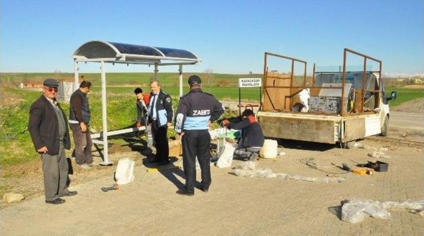 Malkara&rsquo;da Otob&uuml;s - Minib&uuml;s Durakları Montajı