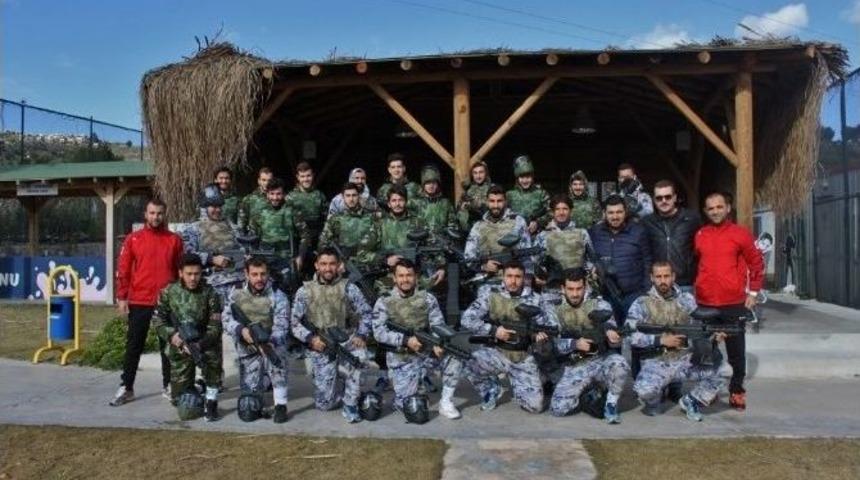 Bodrumsporlu Futbolculara Paintball S&uuml;rprizi