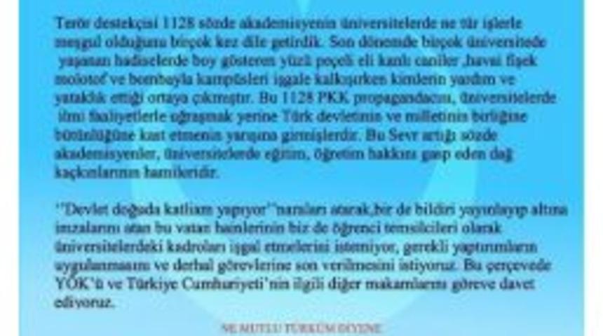 72 Üniversitenin Öğrenci Konseylerinden Akademisyenlere Ortak Tepki