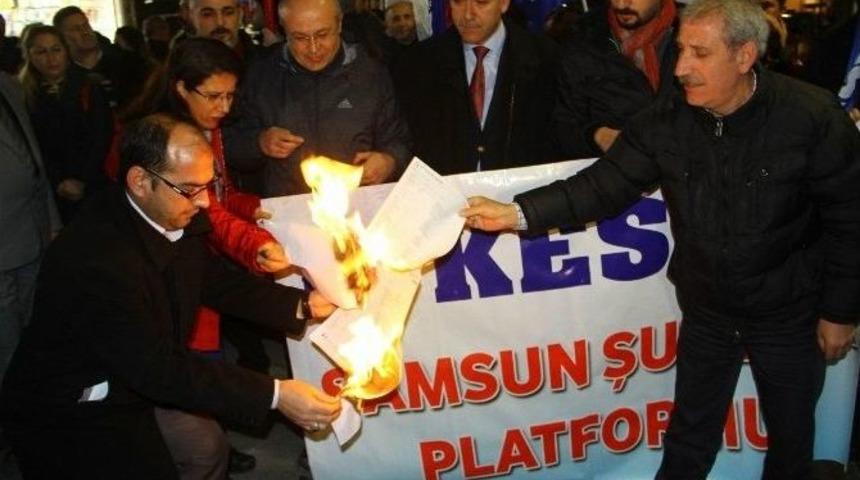 Kesk&rsquo;ten Bordro Yakma Eylemi