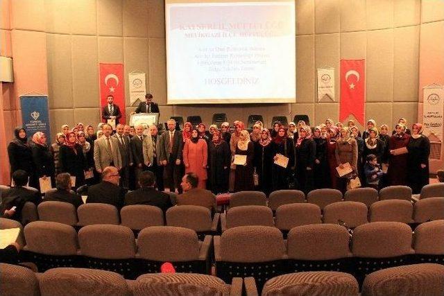 Aile İçi İletişim Rehberliği Eğiticileri Eğitimi Semineri Katılım Belgesi Töreni Düzenlendi