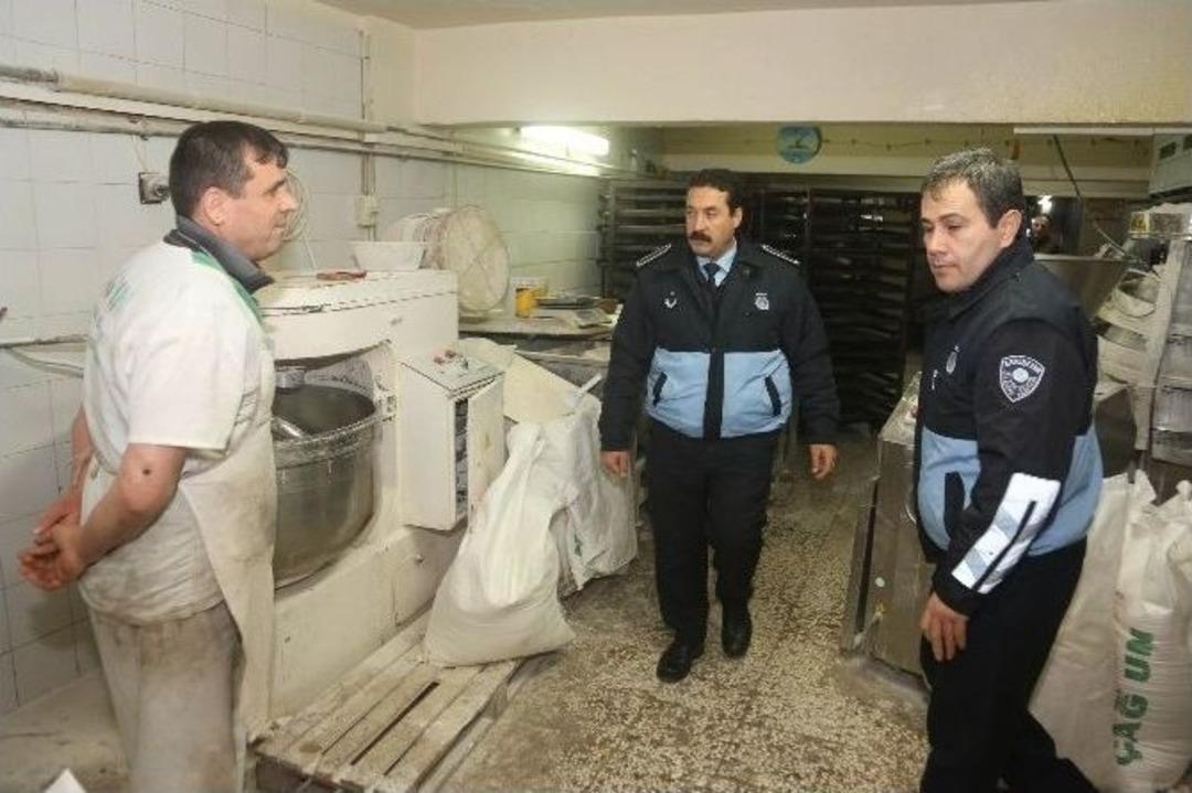 B&uuml;y&uuml;kşehir Zabıtasından Fırınlara Sıkı Denetim