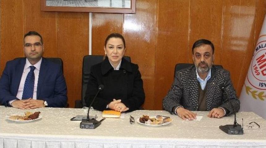 Ak Parti Malatya Milletvekili &Ouml;znur &Ccedil;alık Ticaret Borsasını Ziyaret Etti