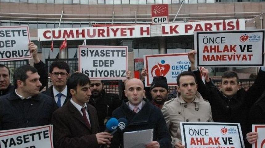 Chp Genel Merkezi &Ouml;n&uuml;nde Protesto