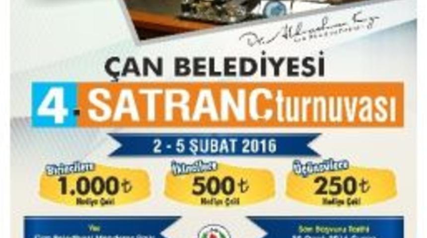 &Ccedil;an Belediyesi 4. Satran&ccedil; Turnuvaları Başvuruları Başladı