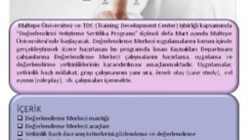 Değerlendirici Yetiştirme Sertifika Programı &Uuml;&ccedil;&uuml;nc&uuml; Kez Maltepe&rsquo;de