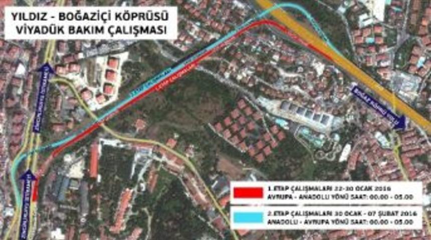 Ortaköy Viyadüğü’nde Bakım Çalışmaları Başlıyor