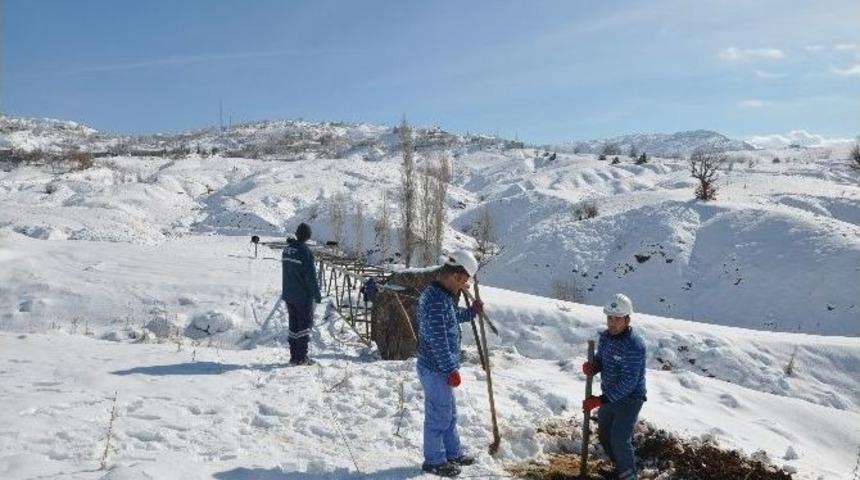 Sincik İl&ccedil;esinde Elektrik Direkleri Devrildi