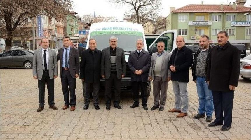 Afyonkarahisar&rsquo;ın Dinar İl&ccedil;esine Yeni Bir Cenaze Aracı Alındı