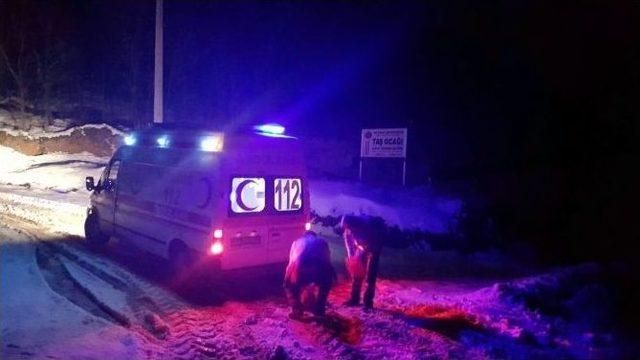 Kara Saplanan Ambulans 6 Saat Sonra Hastaya Ulaştı