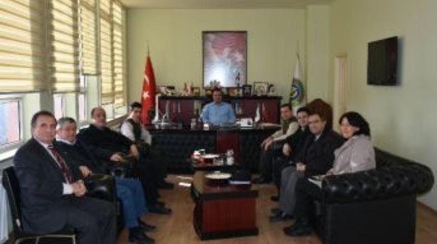 Malkara Belediyesi Denetim Komisyonu &Uuml;yeleri Başkan Ulaş Yurdakul&rsquo;u Ziyaret Etti
