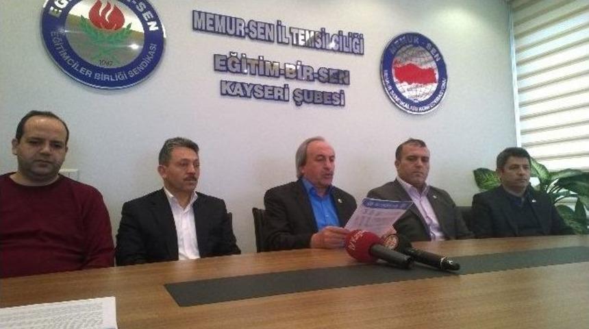 Eğitim-bir-sen Kayseri Şube Başkanı Aydın Kalkan: