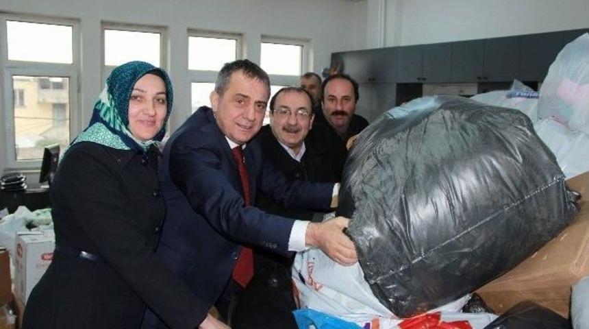 Yomra&rsquo;dan Bayır Bucak T&uuml;rkmenleri&rsquo;ne Yardım