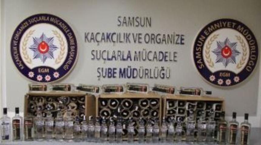 Samsun&rsquo;da 120 Şişe G&uuml;mr&uuml;k Ka&ccedil;ağı İ&ccedil;ki Ele Ge&ccedil;ti