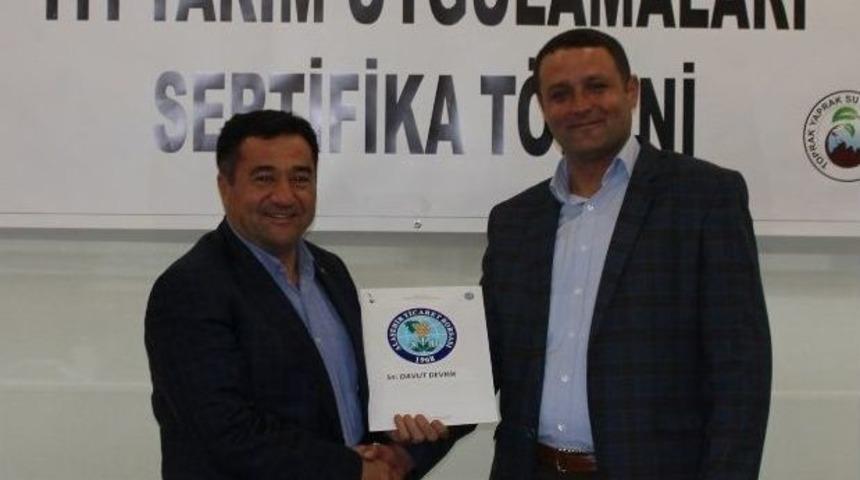 Organik Tarım &Uuml;reticilerini Sertifikalarını Aldılar