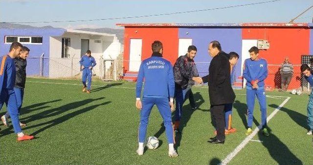 Başkan Ozan’dan Karpuzlu Belediyespor’a Moral Ziyareti