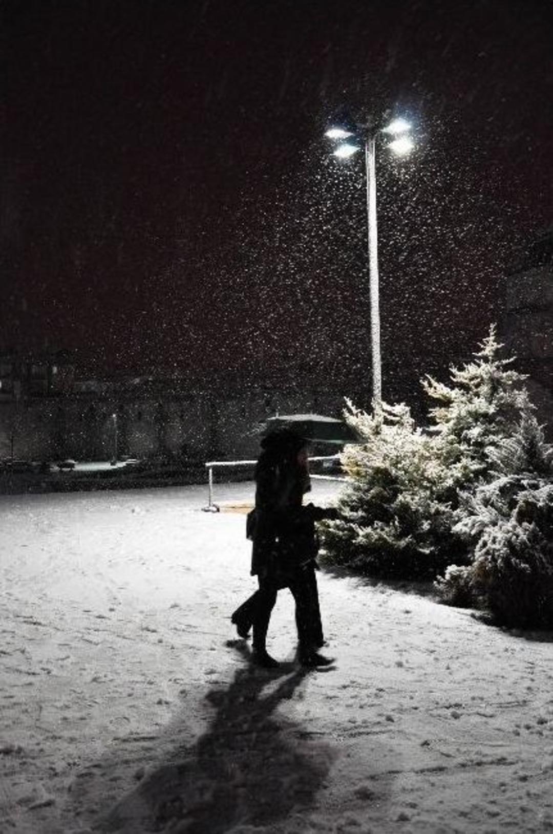 Sivas&rsquo;ta Kar Yağışı