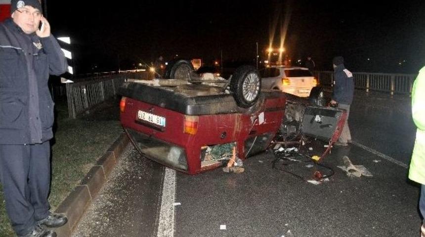 Karla Gelen Kaza: 2 Yaralı