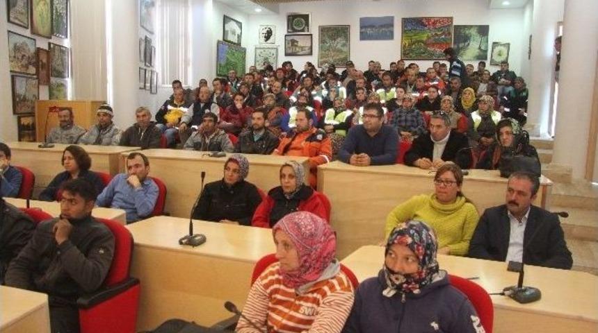 Belediye Personeline İş G&uuml;venliği Semineri Verildi