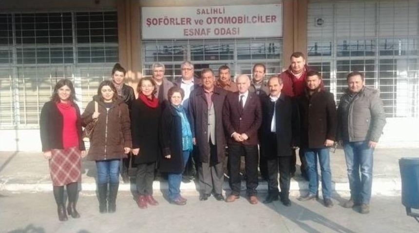 Salihli Chp’den Muhtarlar Ve Şoförlere Teşekkür Ziyareti