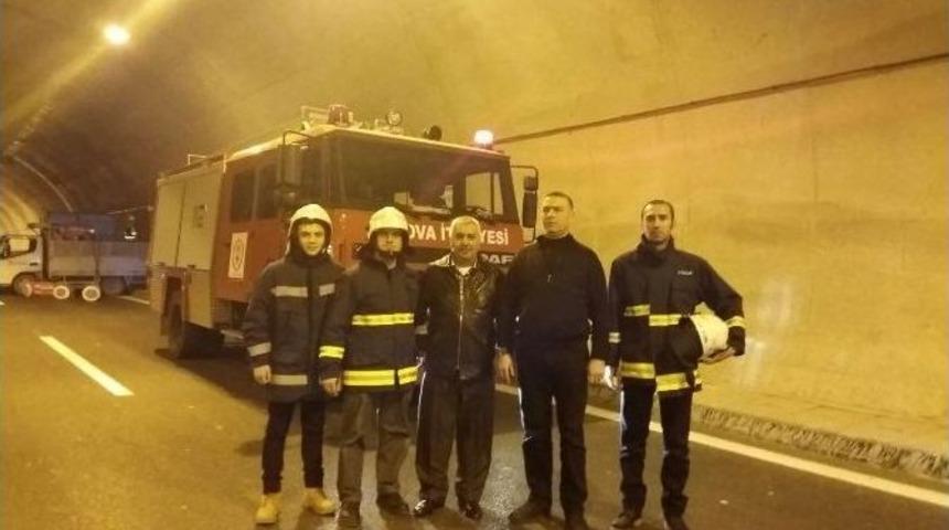 Samanlı T&uuml;nelinde Duman Tahliye Testi Yapıldı