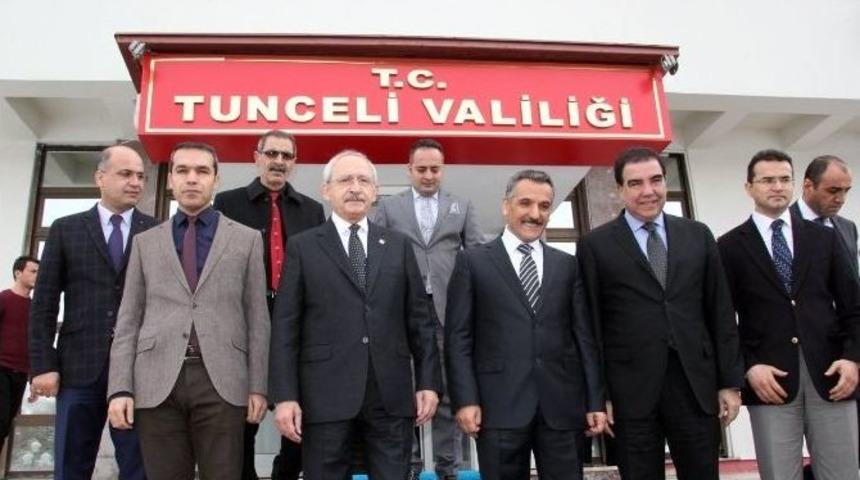 Chp Lideri Kılı&ccedil;daroğlu Tunceli Valiliğini Ziyaret Etti