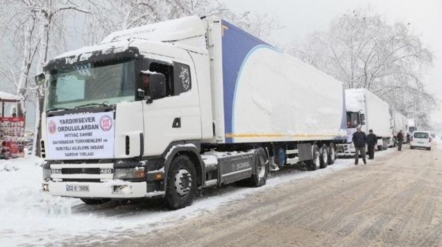 Ordu&rsquo;dan Bayır Bucak T&uuml;rkmenlerine Yardım