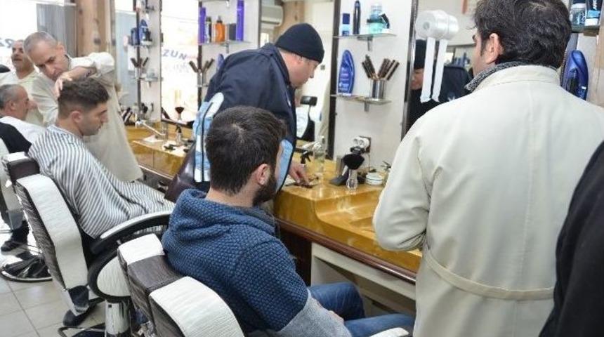 Erkek Berber Ve Kuaf&ouml;r Salonları Denetlendi
