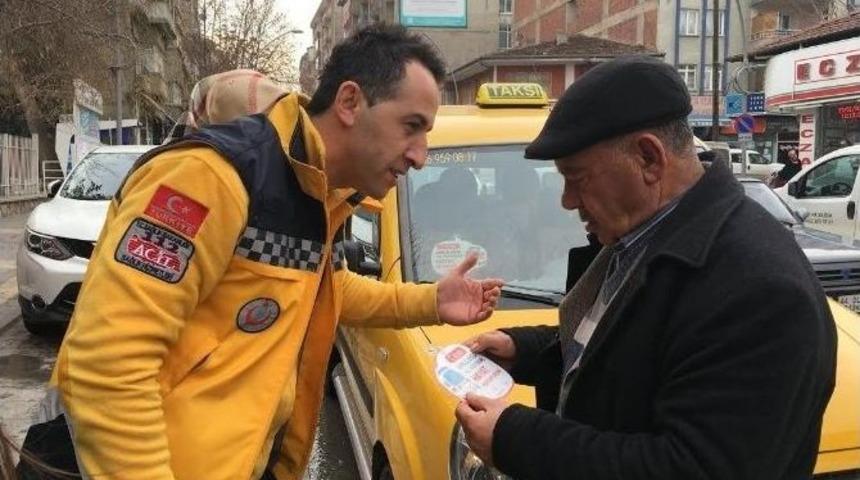 112 Acil Ekipleri, Taksici Ve Servis Şof&ouml;rlerini Ziyaret Etti