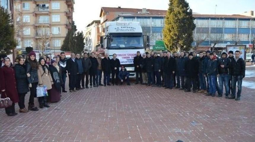 Tavşanlı&rsquo;dan Bayırbucak&rsquo;a Yardım