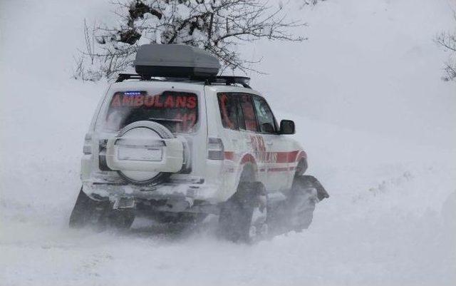 Hamile Kadın Paletli Ambulansla Kurtarıldı