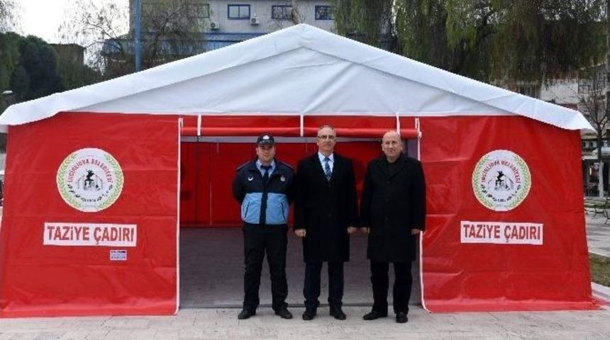 Başkan Kale&rsquo;den İncirliova&rsquo;ya D&ouml;rt Adet Taziye &Ccedil;adırı