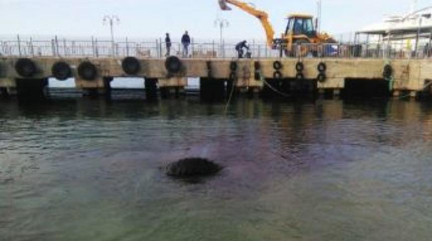 Ara&ccedil; Lastiği Feribot Pervanesine Takılmadan &Ccedil;ıkarıldı